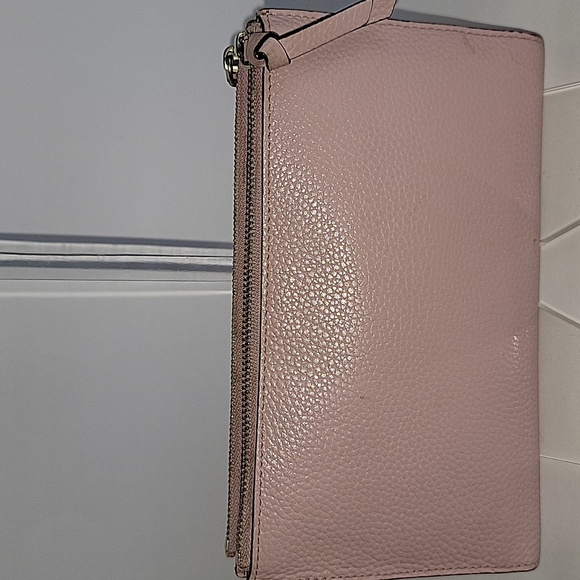 KATE SPADE BIFOLD DOUBLE TOP ZIP CLOSURE WALLET IN DUSTY ROSE - Picture 3 of 14